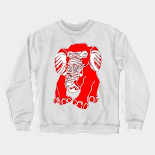 Elephant silhouette Siluet 3D 大象 elefant pixelart Crewneck Sweatshirt